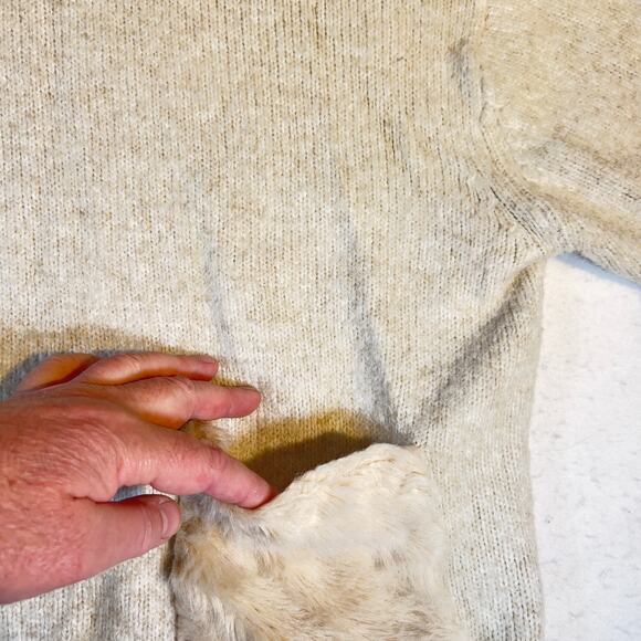 Zara Knit Alpaca Blend Sweater Woman's M Turtleneck Pockets Like a Fluffy Cloud - Picture 6 of 16
